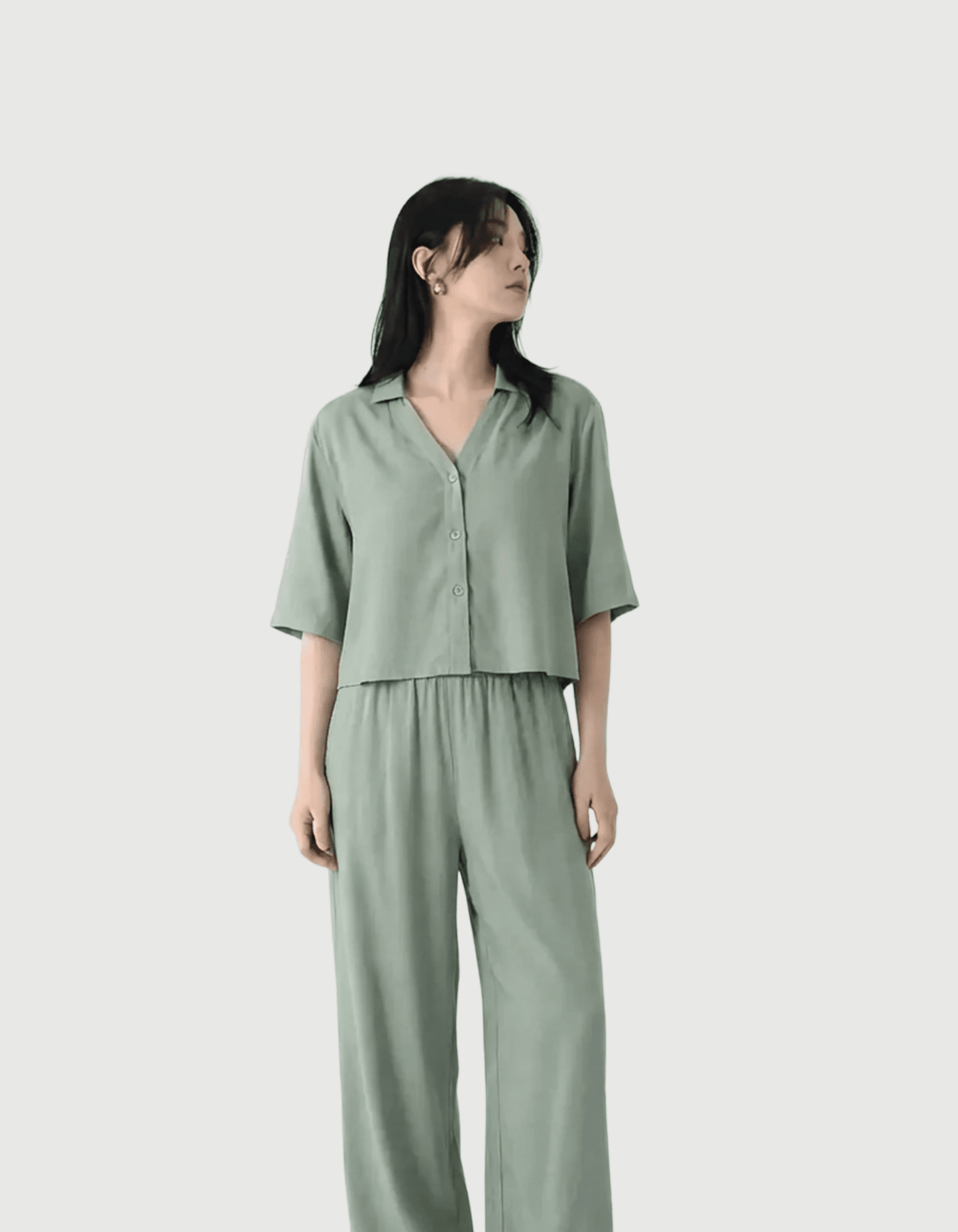 Crop Shirt & Pajama - myabi